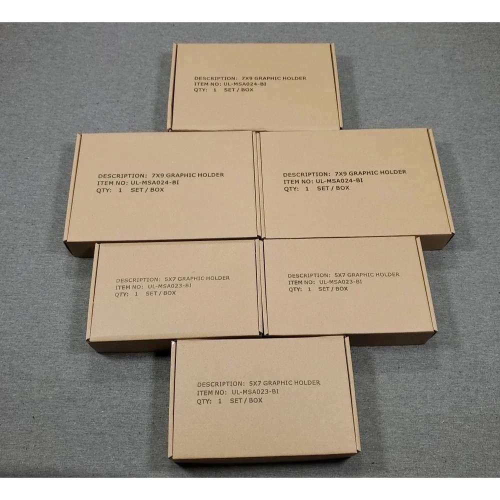 Six Acrylic Retail Sign Holders Table, Shelf Top Vertical Portrait 5